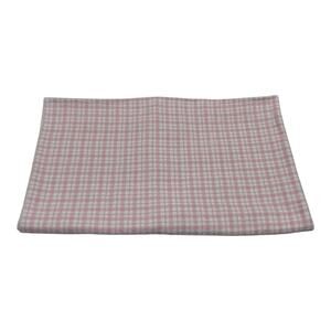 Vintage Made In USA Flannel Cotton Receiving Baby Blanket Pink Plaid Windowpane